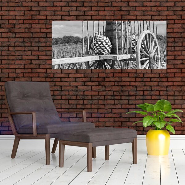 Slika - Prikolica, crno-bijela (120x50 cm)