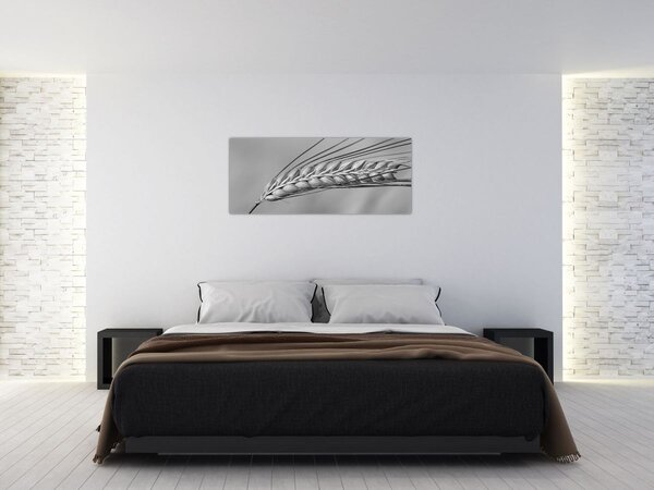 Slika - Pšenica, crno-bijela (120x50 cm)