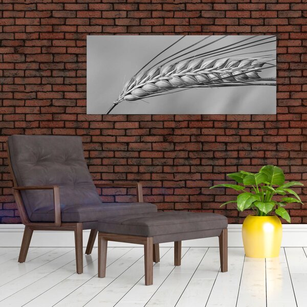 Slika - Pšenica, crno-bijela (120x50 cm)