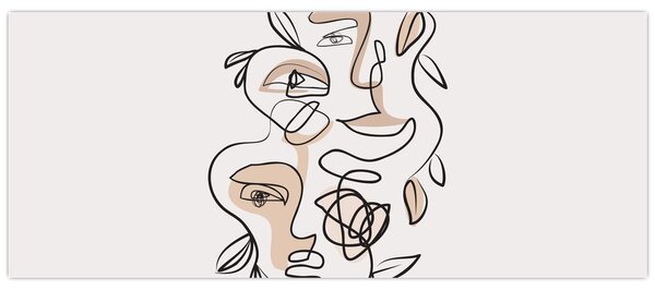 Slika - Line art tretmani lica (120x50 cm)