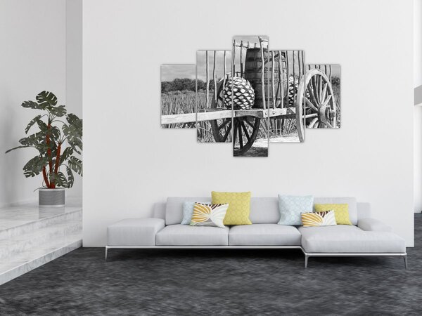 Slika - Prikolica, crno-bijela (150x105 cm)