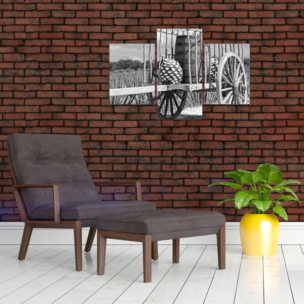 Slika - Prikolica, crno-bijela (90x60 cm)