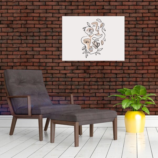Slika - Line art tretmani lica (70x50 cm)