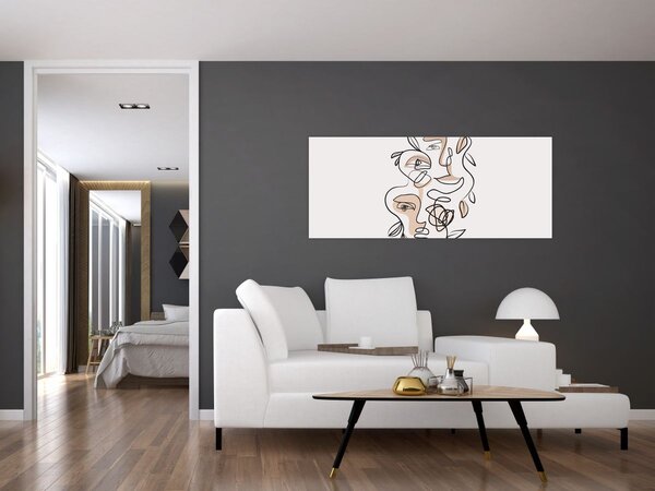Slika - Line art tretmani lica (120x50 cm)