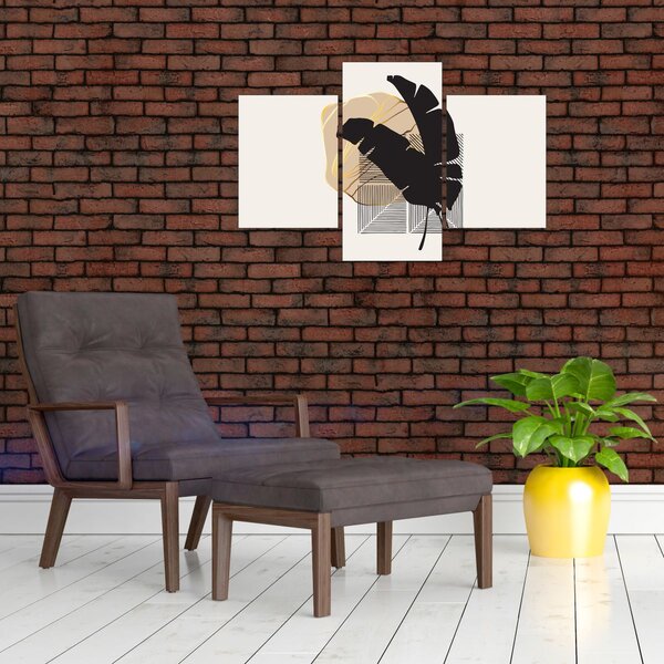 Slika - Apstrakcija s tropskim lišćem N⁰4 (90x60 cm)