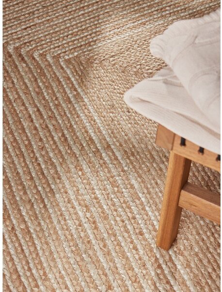 Obostrani/ručno rađen juten tepih u prirodnoj boji/u svijetloj prirodnoj boji 160x230 cm Juno – Hanse Home