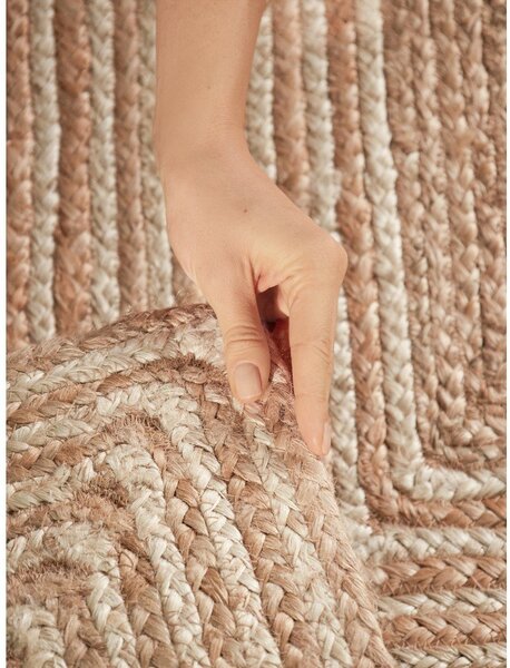 Obostrani/ručno rađen juten tepih u prirodnoj boji/u svijetloj prirodnoj boji 160x230 cm Juno – Hanse Home