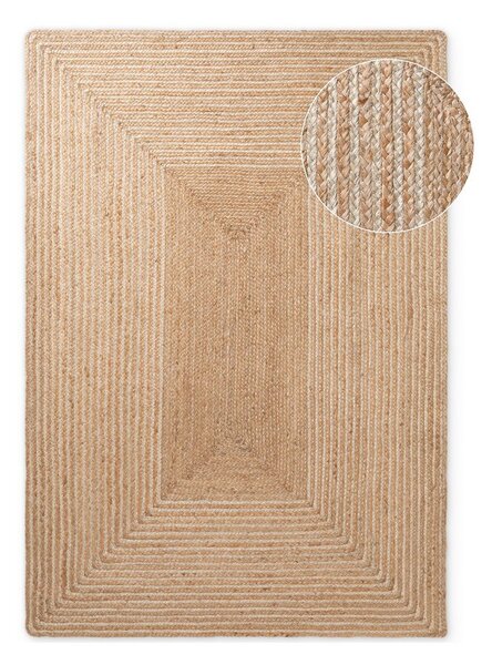 Obostrani/ručno rađen juten tepih u prirodnoj boji/u svijetloj prirodnoj boji 160x230 cm Juno – Hanse Home