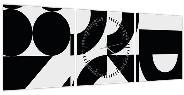 Slika - Geometrijska apstrakcija N⁰2 (sa satom) (90x30 cm)