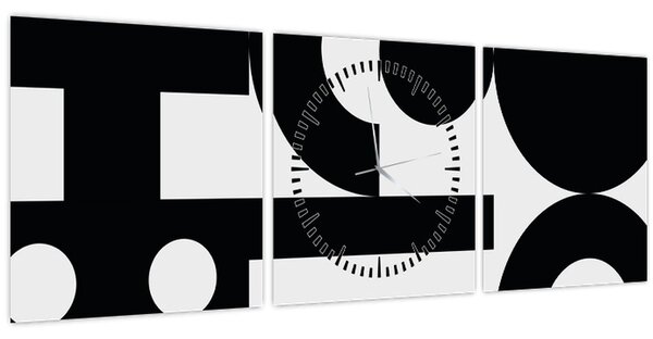 Slika - Geometrijska apstrakcija N⁰3 (sa satom) (90x30 cm)