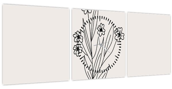 Slika - Livadni cvijet N⁰1 (sa satom) (90x30 cm)