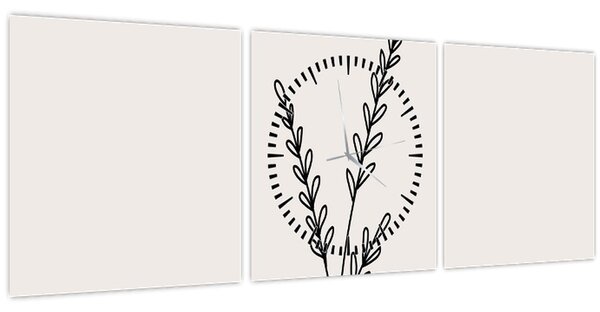 Slika - Livadni cvijet N⁰2 (sa satom) (90x30 cm)