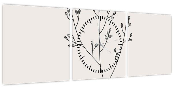 Slika - Livadni cvijet N⁰3 (sa satom) (90x30 cm)