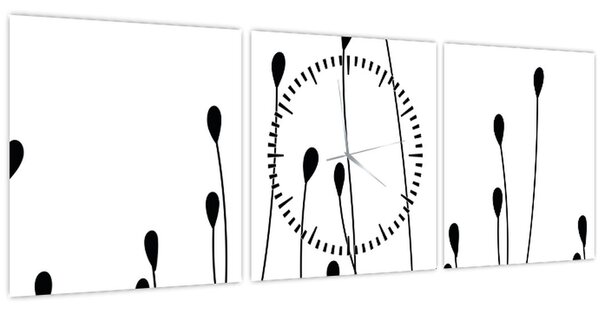 Slika - Grafička livada N⁰1 (sa satom) (90x30 cm)