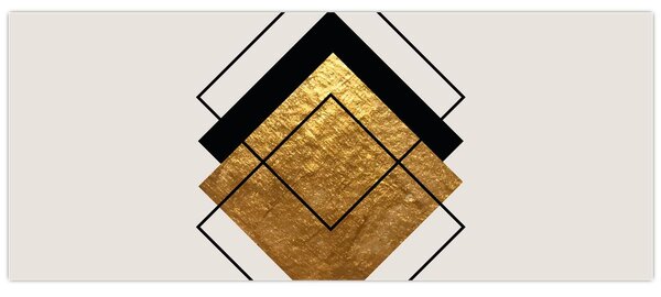 Slika - Apstrakcija zlatno-bijela N⁰1 (120x50 cm)