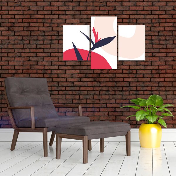 Slika - Ružičasta cvjetna apstrakcija N⁰1 (90x60 cm)