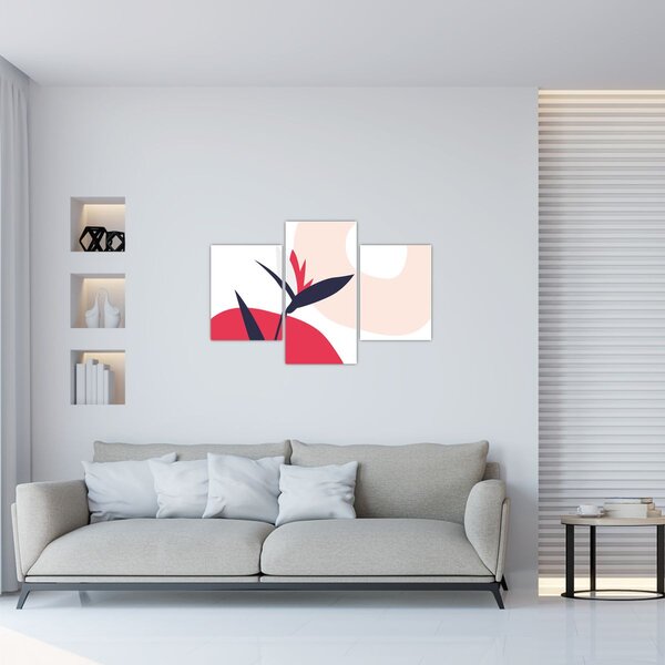 Slika - Ružičasta cvjetna apstrakcija N⁰1 (90x60 cm)