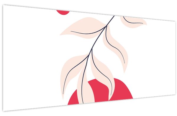 Slika - Ružičasta cvjetna apstrakcija N⁰2 (120x50 cm)