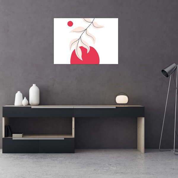 Slika - Ružičasta cvjetna apstrakcija N⁰2 (70x50 cm)