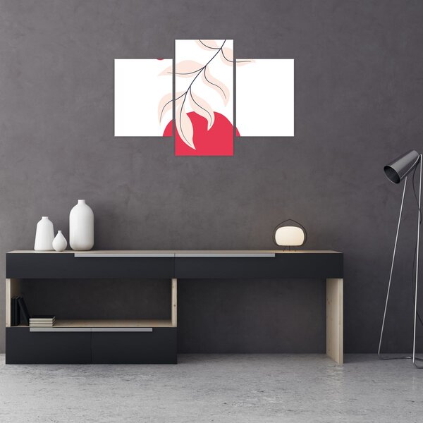 Slika - Ružičasta cvjetna apstrakcija N⁰2 (90x60 cm)