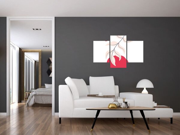 Slika - Ružičasta cvjetna apstrakcija N⁰2 (90x60 cm)