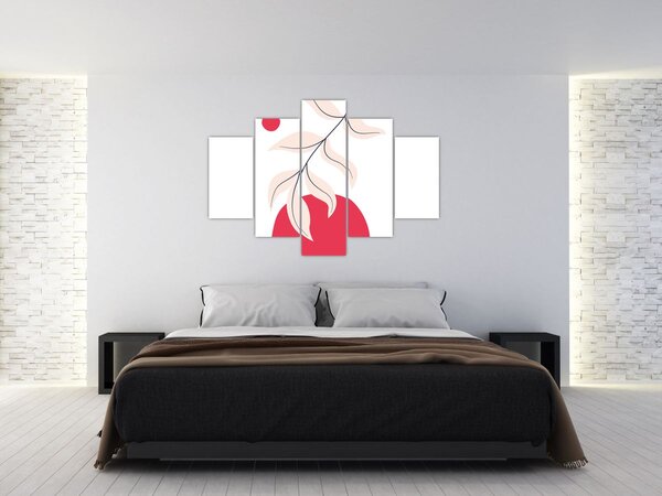 Slika - Ružičasta cvjetna apstrakcija N⁰2 (150x105 cm)
