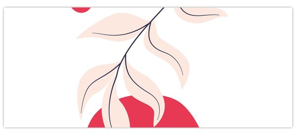 Slika - Ružičasta cvjetna apstrakcija N⁰2 (120x50 cm)