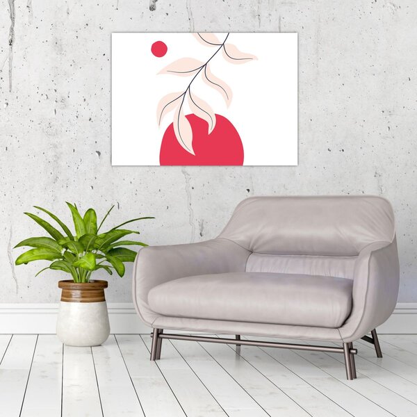 Slika - Ružičasta cvjetna apstrakcija N⁰2 (70x50 cm)