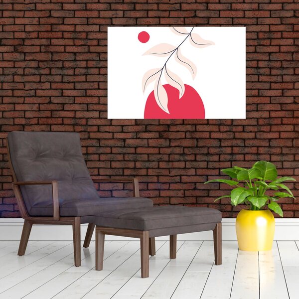 Slika - Ružičasta cvjetna apstrakcija N⁰2 (90x60 cm)
