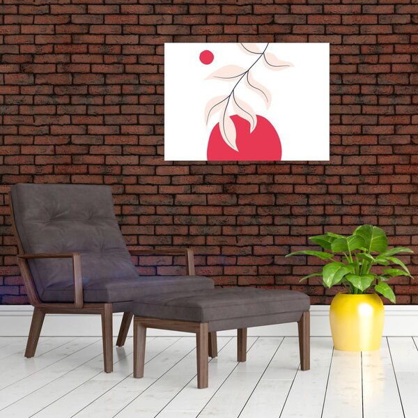 Slika - Ružičasta cvjetna apstrakcija N⁰2 (70x50 cm)