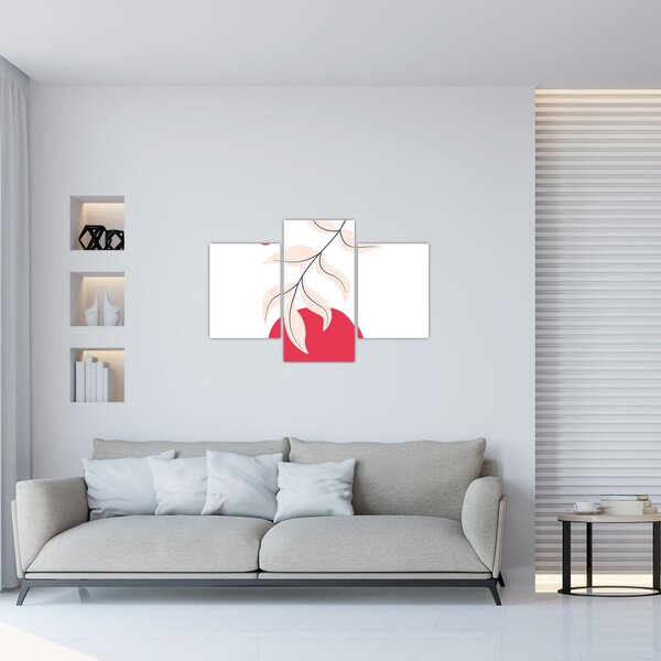 Slika - Ružičasta cvjetna apstrakcija N⁰2 (90x60 cm)