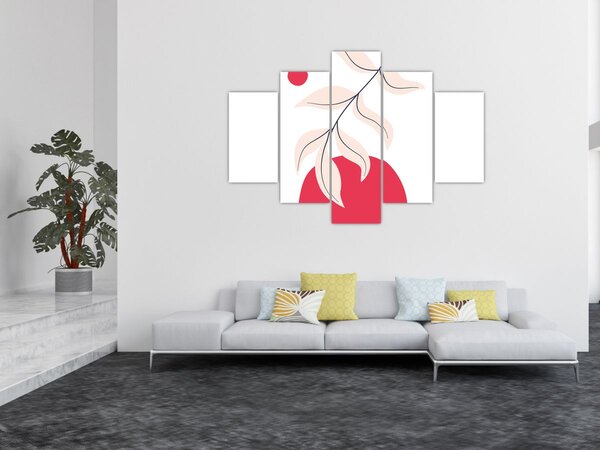Slika - Ružičasta cvjetna apstrakcija N⁰2 (150x105 cm)