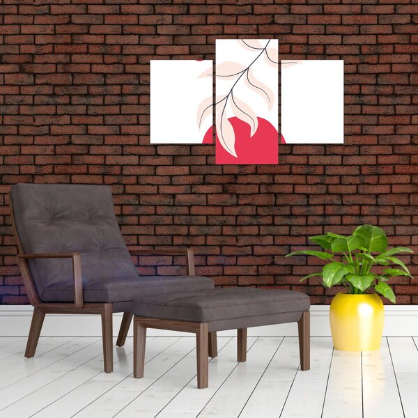 Slika - Ružičasta cvjetna apstrakcija N⁰2 (90x60 cm)
