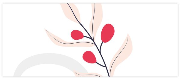 Slika - Ružičasta cvjetna apstrakcija N⁰3 (120x50 cm)