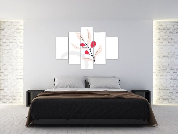 Slika - Ružičasta cvjetna apstrakcija N⁰3 (150x105 cm)