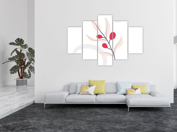 Slika - Ružičasta cvjetna apstrakcija N⁰3 (150x105 cm)