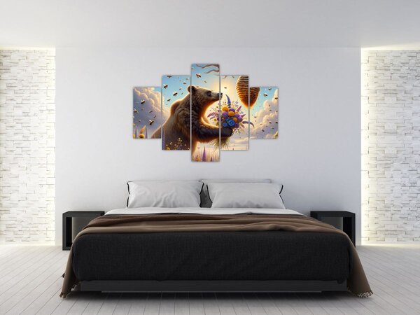Slika - Medvjed i pčele (150x105 cm)