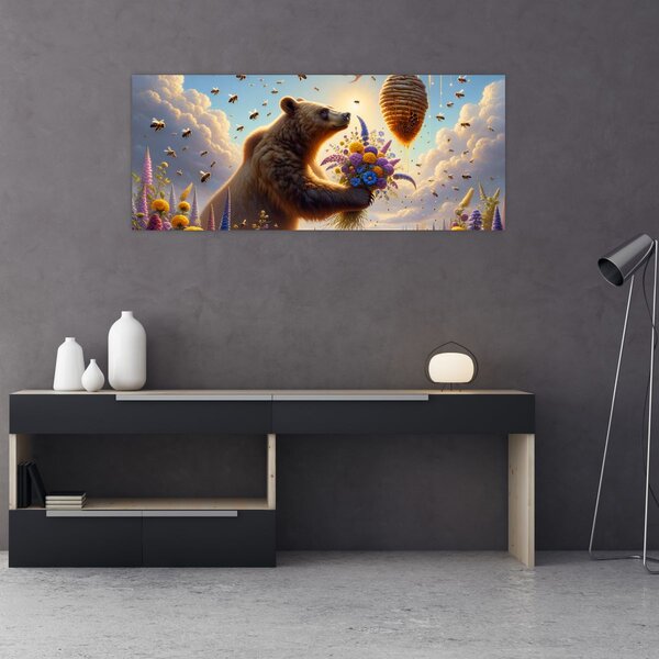 Slika - Medvjed i pčele (120x50 cm)
