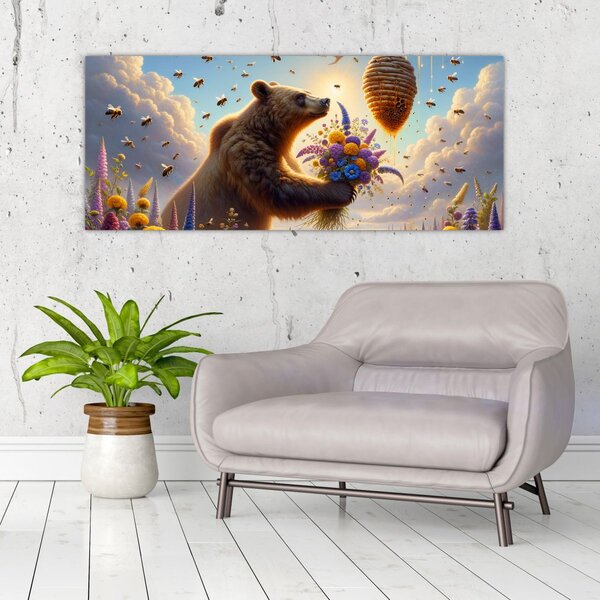 Slika - Medvjed i pčele (120x50 cm)