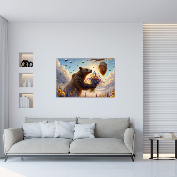 Slika - Medvjed i pčele (90x60 cm)