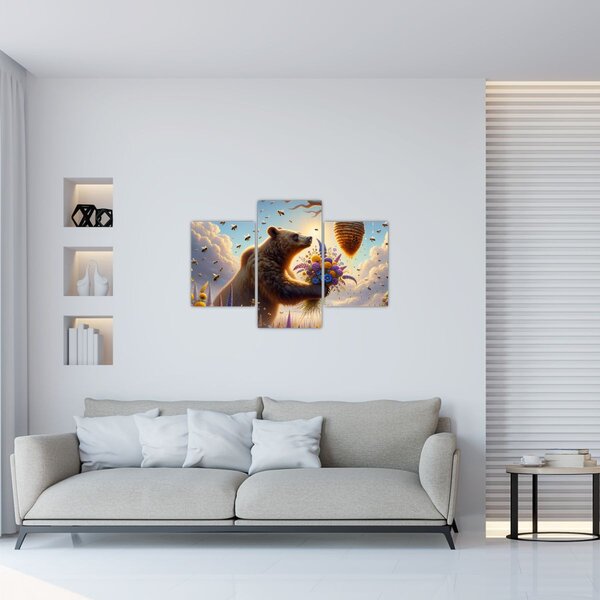 Slika - Medvjed i pčele (90x60 cm)