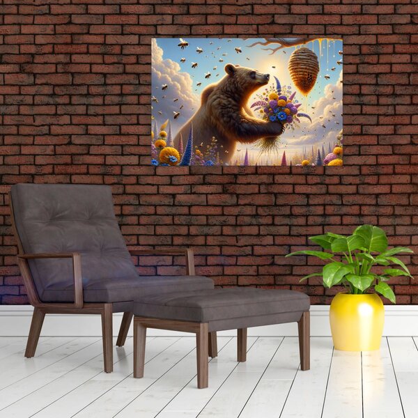Slika - Medvjed i pčele (90x60 cm)