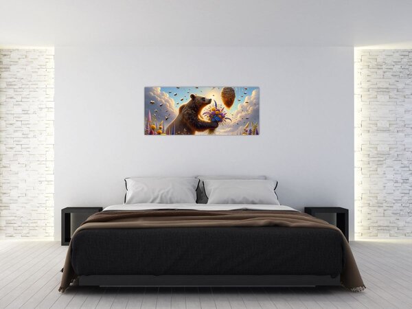 Slika - Medvjed i pčele (120x50 cm)