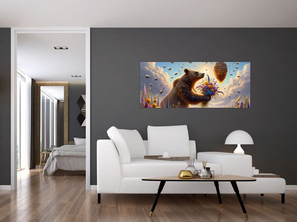 Slika - Medvjed i pčele (120x50 cm)