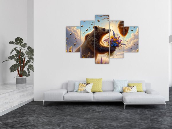 Slika - Medvjed i pčele (150x105 cm)