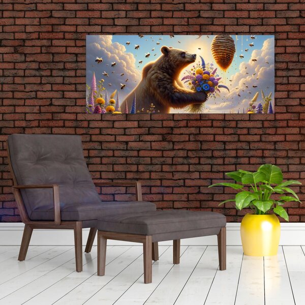 Slika - Medvjed i pčele (120x50 cm)