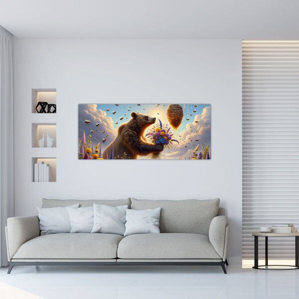 Slika - Medvjed i pčele (120x50 cm)