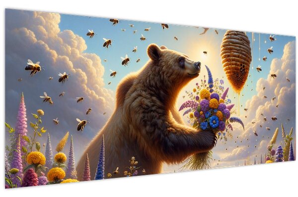 Slika - Medvjed i pčele (120x50 cm)