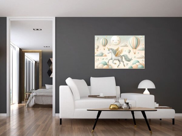 Slika - Sretni jednorog (90x60 cm)
