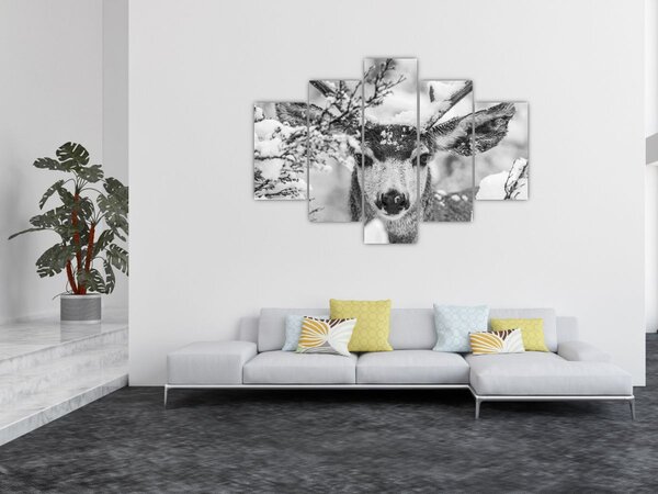 Slika - Jeleni zimi (150x105 cm)